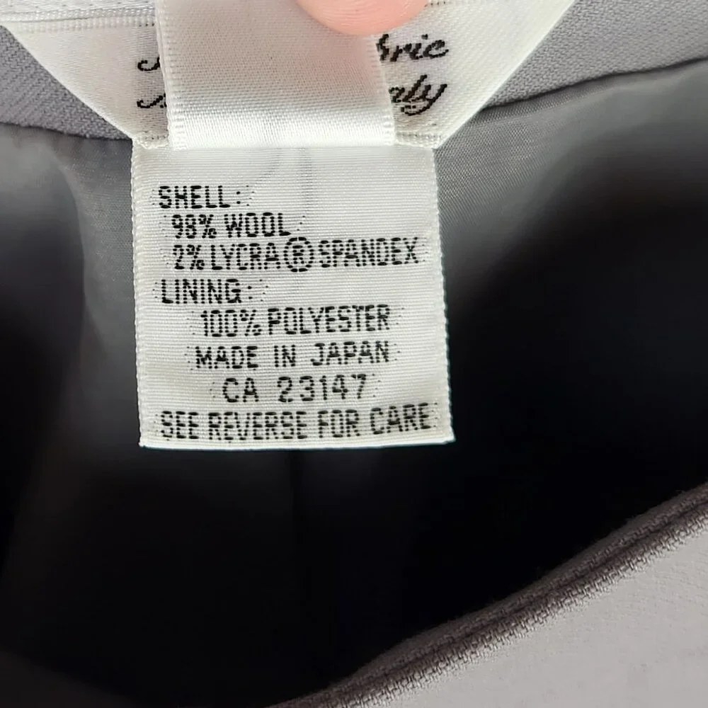 NWT Talbots Italian Wool Stretch Mini Pencil Skirt Gray sz 4P